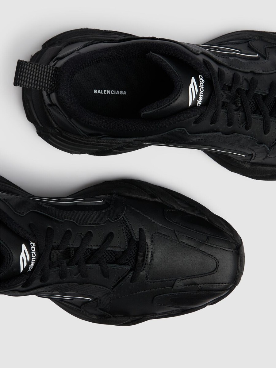 BALENCIAGA Monday Shoe $995 Men's Black Sneakers New