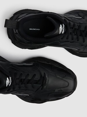 BALENCIAGA Monday Shoe $995 Men's Black Sneakers New