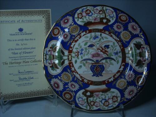 MASON'S Ironstone VASE OF FLOWERS Ltd Ed Heritage Plate Collection +COA - Picture 1 of 6
