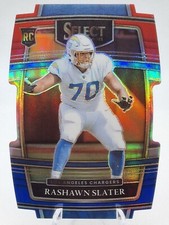 2021 Panini Select Concourse Rashawn Slater RC Red Blue Prizm Die-Cut #86