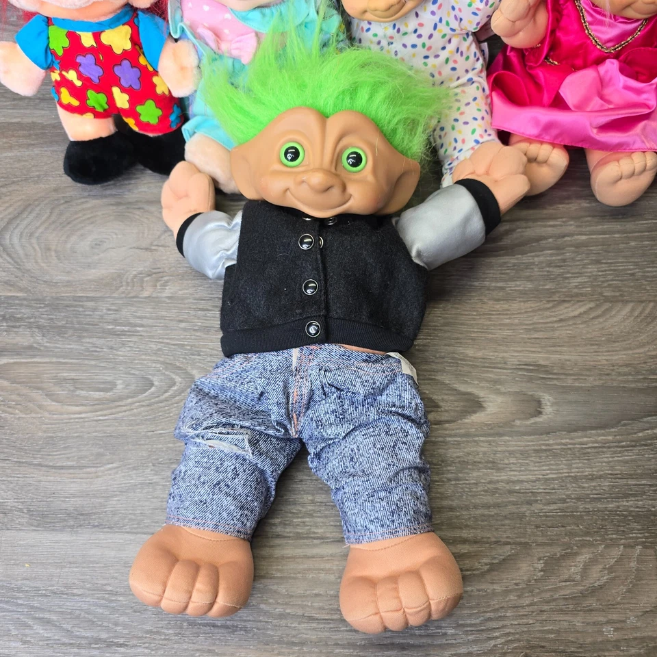 Troll Dolls Lot 5 XL 15 in 10 in Plush Russ Treasure Troll Mixed Lot Kidz READ - Image 3 of 4
