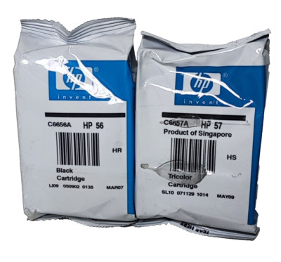 2x Orig. HP 56 + 57 - C6656A C6657A Tintenpatronen Set Satz f. Deskjet Officjet