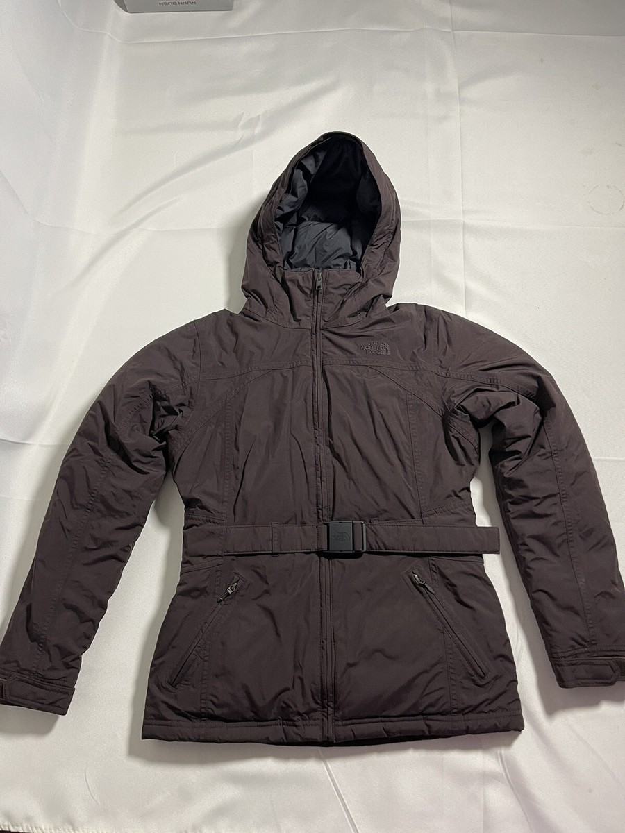 The North Face Northface Down Puffy Jacket Size Small Brown Belted 