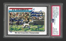 1974 Topps A's Celebrate Reggie Jackson Fingers Rudi #479 Auto PSA 6 Auto 10 Gem