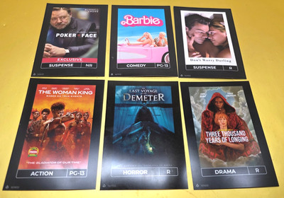 Redbox Machine Display Movie Insert Posters 6.5'' x 4.5'', Barbie, Etc