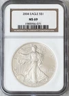2004 American Silver Eagle MS69 NGC 1 oz .999 Fine American US Bullion Coin #071