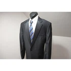 Jos. A. Bank Tuxedo Suit Mens 44L 38x33 Black Satin Peak Lapel Formal Excellent