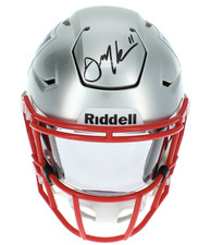 Julian Edelman Autographed Patriots Mid-Size Speedflex MIDI Helmet JSA