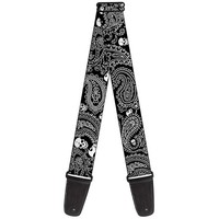 Guitar Strap - Bandana/Skulls Black/White (Us Import) Acc Neu