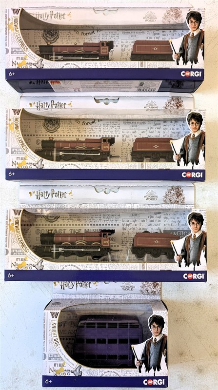 Harry Potter Wizarding World Lot of (4) 1:64 Diecast Vehicles by Corgi New MIB
