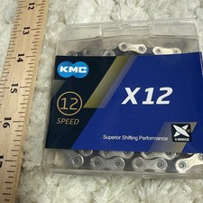 KMC X12 12-Speed 126L Ti Nitride Gold / Black Bike Chain fits SRAM Shimano