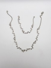 Silberfarben Blumen Ranken Halskette Armband ...