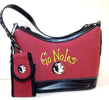 FSU Go Noles Florida State Seminoles Red black Game Purse Handbag w/ Phone Case