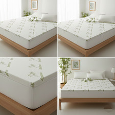 Bamboo Memory Foam Mattress Topper 1" Inch 2.5cm Single Double King SuperKing