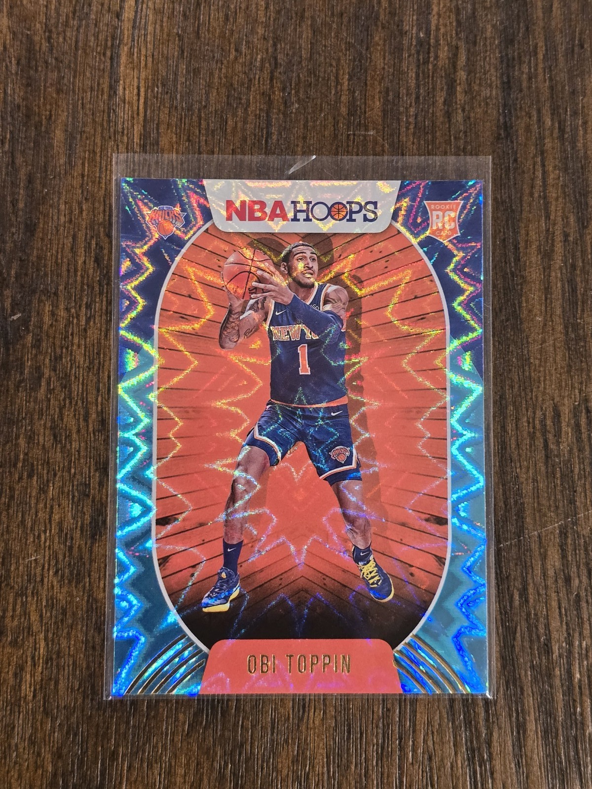 2020-21 Hoops - Obi Toppin - New York Knicks RC Teal Explosion