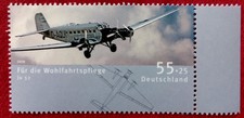 Briefmarke 2008 Propeller-Verkehrsflugzeug Junkers Ju 52 / 3m 1932 Lufthansa