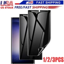 3-Pack Anti-Spy Privacy Hydrogel Screen Protector For Samsung S22 Ultra S23 S24