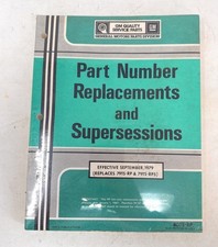 1979 GM Parts Number Replacement Supersessions Book Catalog