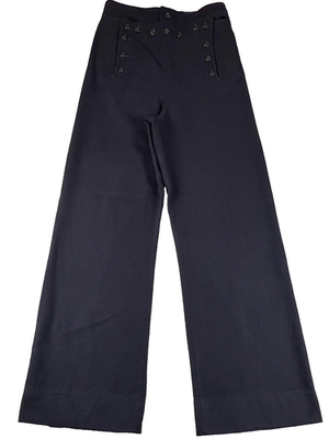 Vintage US Navy Wool Pants Mens 30x32 Sailor Bell Bottom Button