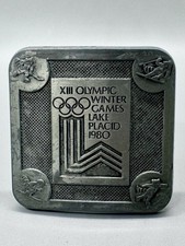    XIII Olympic Winter Games Lake Placid 1980 Vintage Belt Buckle