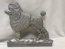 Metal Standard Poodle Plaque Vintage