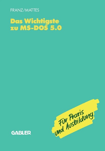 Dietrich Franz | Das Wichtigste Zu MS-DOS 5.0 | Taschenbuch | Deutsch (1992)-image