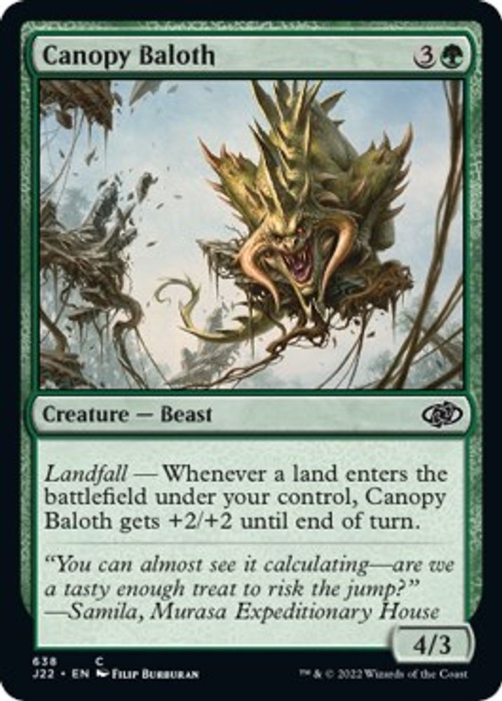 2022 Magic: The Gathering Jumpstart 2022 Canopy Baloth (#638, Common, Near Mint)