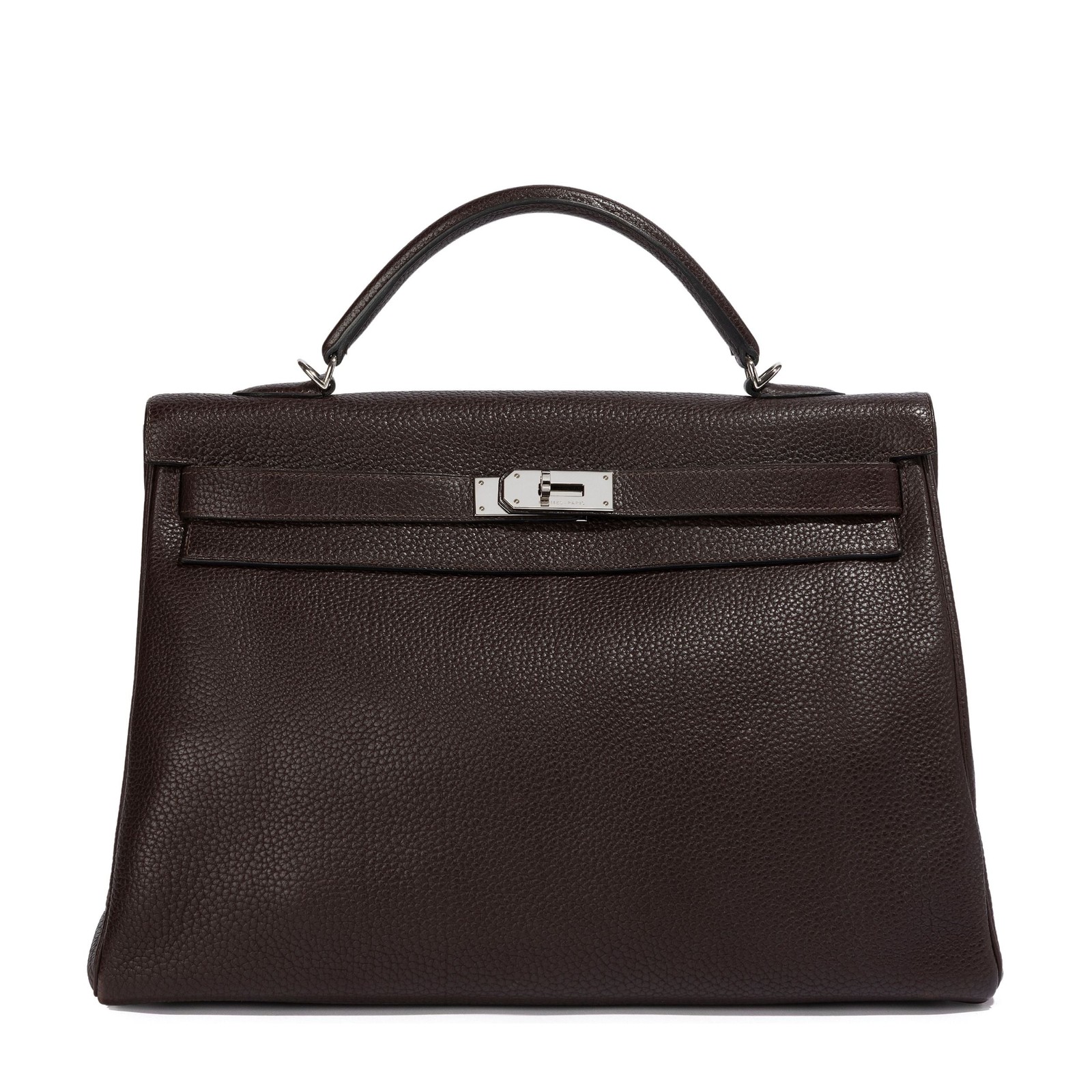 Hermès - Kelly 40 Chocolate Brown PHW Bag