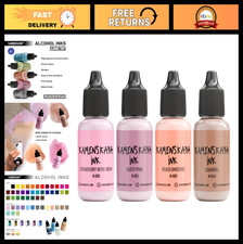 Vibrant Alcohol Ink Set for Artists - 4 Colors, 0.51 fl oz 15 ml Each, Craft S