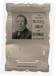  Metal Advertising Calendar Holder NO Calendar Watches Jewelry Silverware