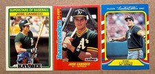 Jose Canseco 1988 Topps KayBee & Fleer KayBee & 1987 Fleer Limited Edition