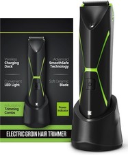 Men  s Electric Body Hair Trimmer   Waterproof Groin  Ball Groomer, Cordless Rec