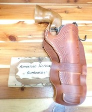 OKLAHOMA LEATHER 2 Loop Gun Holster COLT SAA RUGER Blackhawk Vaquero up to 6"