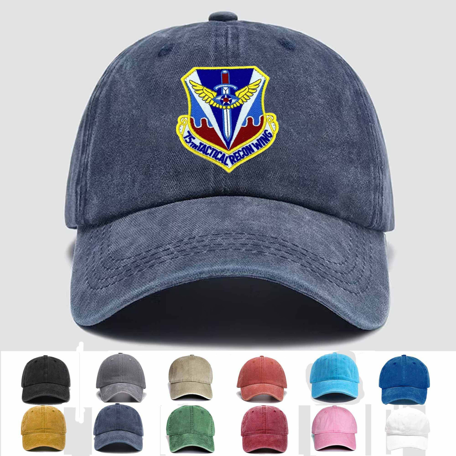 Custom Embroidered Hat 75TH TACTICAL RECON WING, Trucker Hat, Veteran Cap, Gift