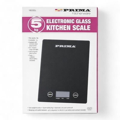DIGITALE WAAGE LCD ELEKTRONISCH KÜCHE HAUSHALT WIEGEN LEBENSMITTEL KOCHEN 5 KG GLAS