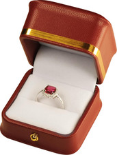 Ring Box for Proposal Engagement Wedding Luxury Quality PU Leather 1 Red