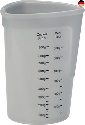 Lurch 70260 Messbecher aus 100% BPA-freiem Platin Silikon 1l, mit Skalen für 