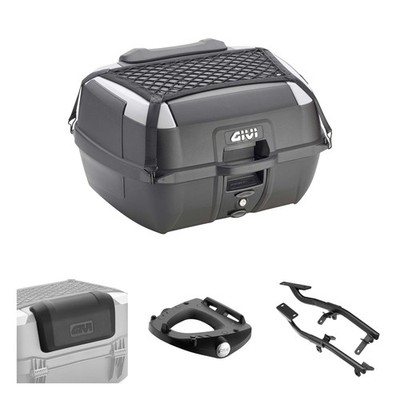 GIVI Kofferset B45+ Schwarz Grau für Triumph 660 Trident 2021-2025