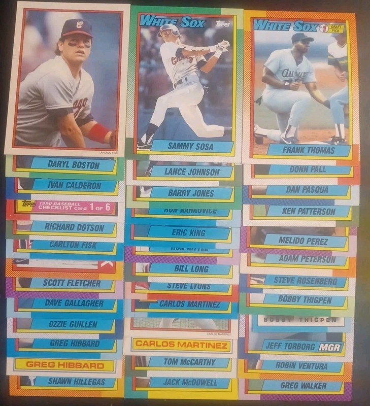 1990 TOPPS MASTER TEAM SET 31/31++++ CHICAGO WHITE SOX THOMAS HOF RC NM/MT 06164