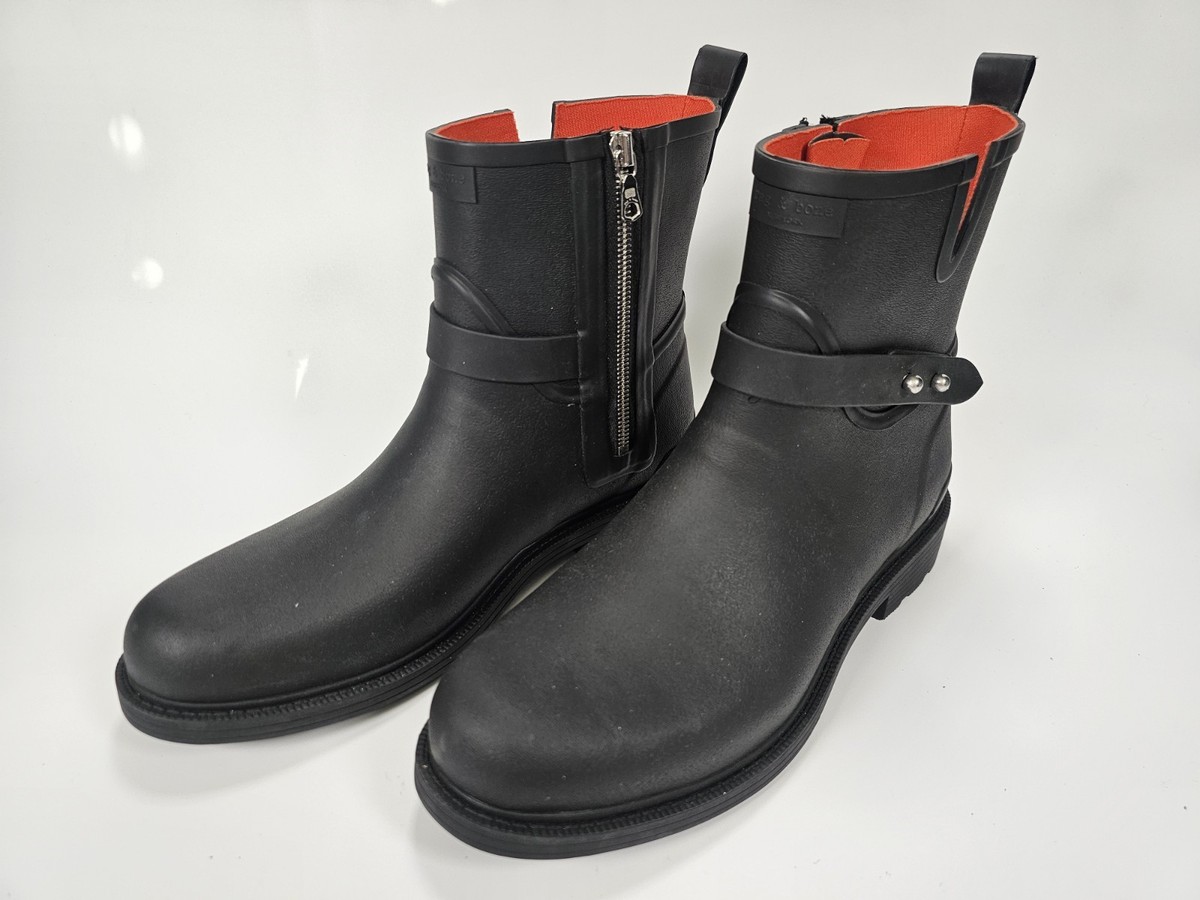 【関税込み】rag & bone ブラック Moto レインブーツ Rag & Bone Moto Rain Boots Black Rubber Size 41 | eBay