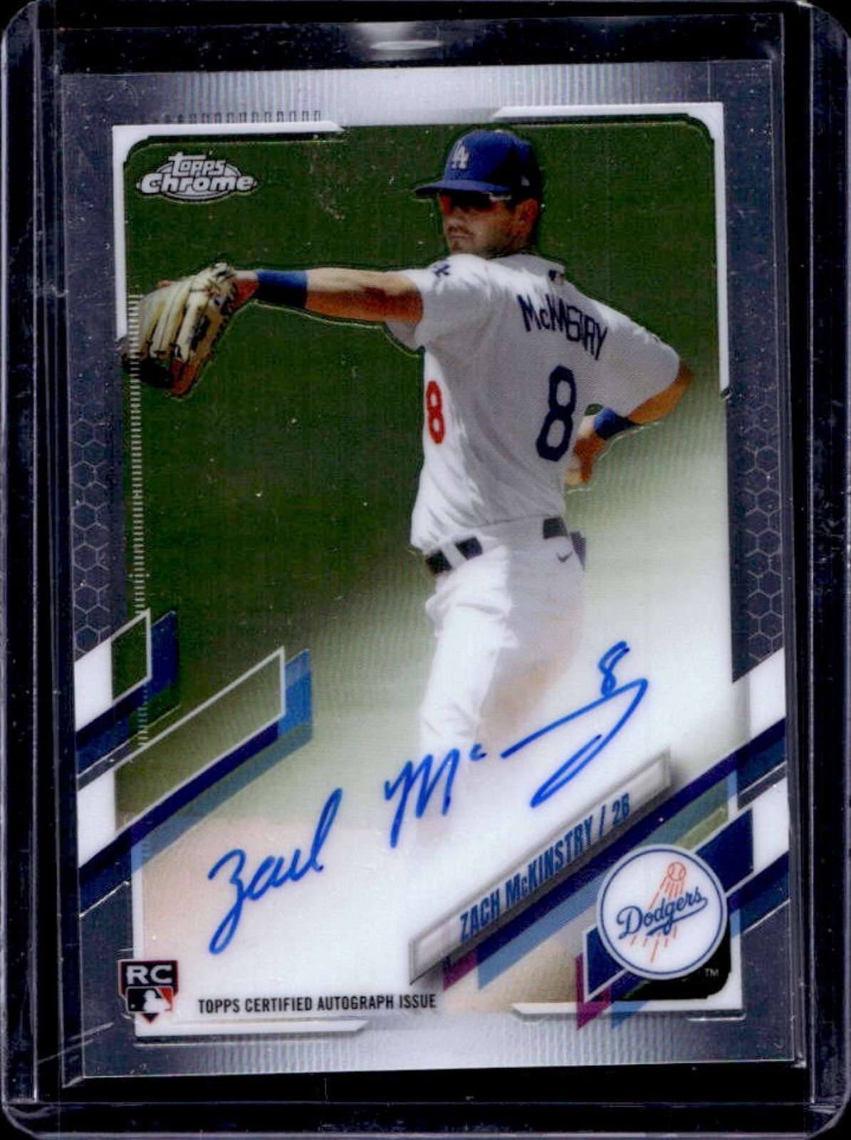 2021 Topps Chrome Zach McKinstry Rookie Auto RC #RA-ZM Dodgers