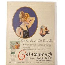 1923 Beauty Salon Stylist COLE PHILLIPS FASHION BEAUTY GAINSBOROUGH HAIR NET 