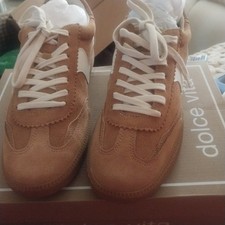 Dolce Vita Tan Suede And Creme Sneaker Size 10.5