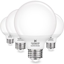 G25 LED Globe Light Bulbs, 60W Equivalent, 5000K Daylight Bathroom, E26 Base,...