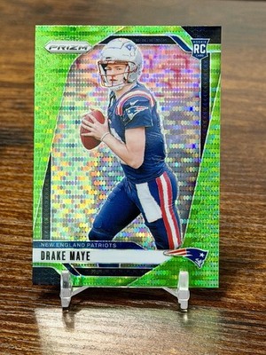 2024 Panini Prizm Drake Maye #329 Neon Green Pulsar Prizm (RC)