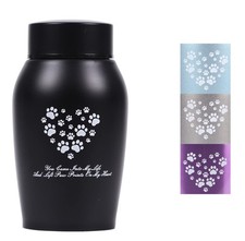 Stainless Steel Pet Urns Premium Urns For Dog And Cat Ashes Small Black