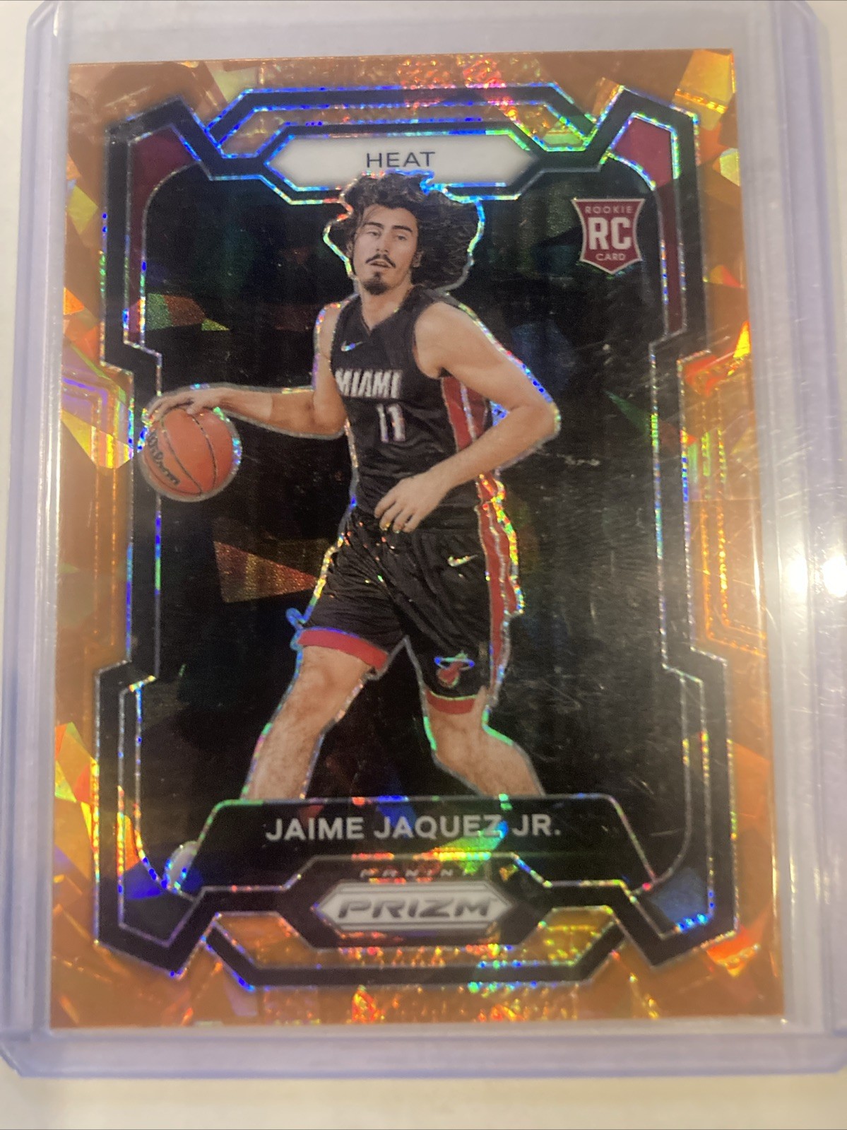 2023-24 Panini Prizm - Jaime Jaquez Jr. #137 Orange Ice Prizm (RC)