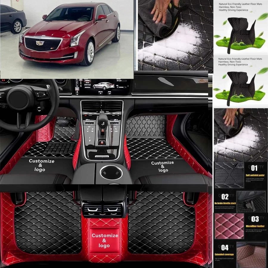 For Cadillac CTS sedan Car Floor Mats Handmade Liners Anti-Slip Carpets Foto 2 de 4