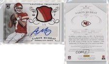 2014 Panini National Treasures Black /5 Aaron Murray #MS-AM Rookie Auto RC