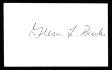 Glenn Burke Signed Autographed 3x5 Card BAS Beckett Cert Los Angeles Dodgers